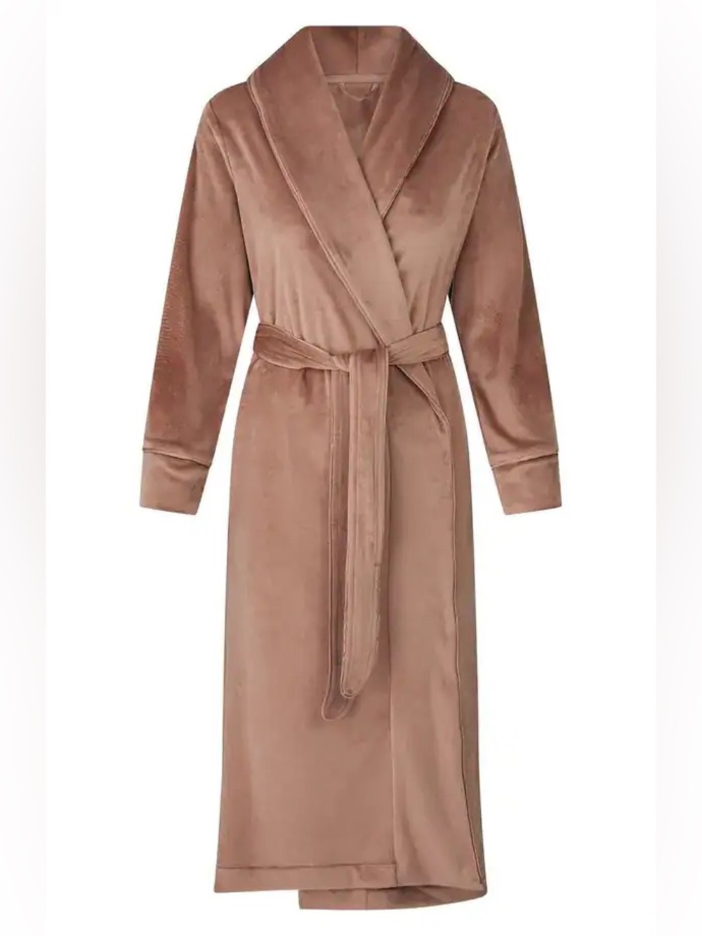 SKIMS Velour Velvet Long Robe - Sienna, Size S